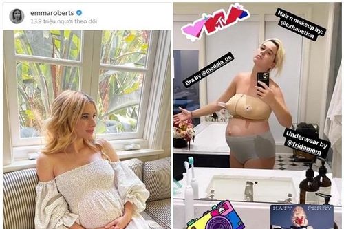 Emma Roberts tiết lộ giới tính con đầu lòng, Katy Perry với trang phục lót sau sinh 5 ngày
