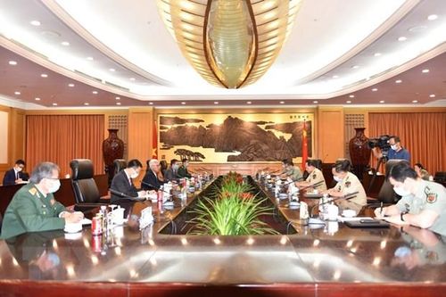 Đại sứ Phạm Sao Mai hội kiến Bộ trưởng Quốc phòng Trung Quốc