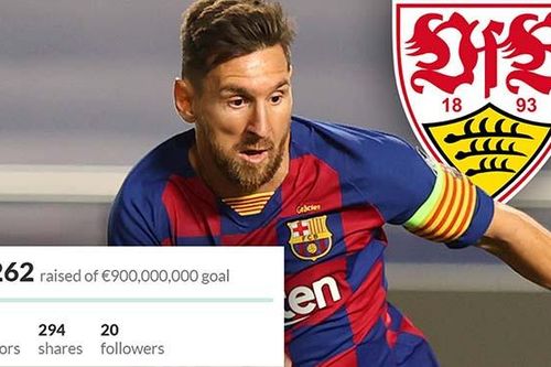 CĐV Stuttgart kêu gọi gây quỹ 900 triệu euro để đón Messi