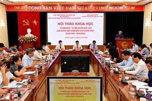 Hội thảo khoa học '75 năm bản Tuyên ngôn Độc lập của nước Việt Nam Dân chủ Cộng hòa'