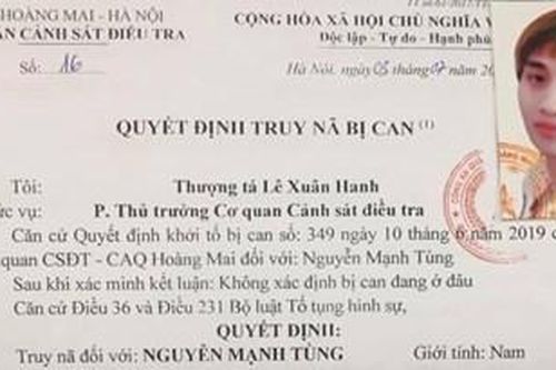 Truy nã đối tượng giết người đặc biệt nguy hiểm