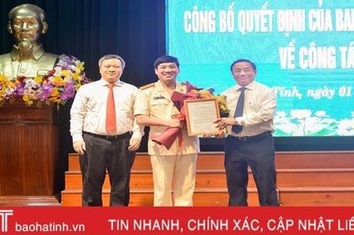 Ban Bí thư Trung ương Đảng chỉ định Giám đốc Công an tỉnh Hà Tĩnh tham gia Ban Thường vụ Tỉnh ủy