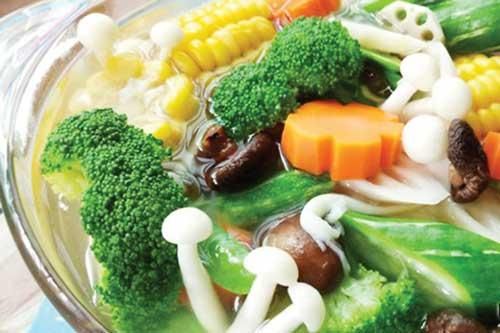 Cách nấu món canh chay rau củ ngũ sắc