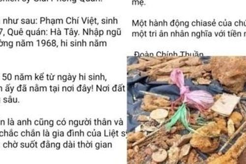 Điều tra hành vi tung tin giả tìm thân nhân liệt sĩ