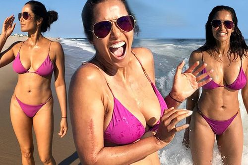 Mỹ nhân Ấn Độ Padma Lakshmi cực gợi cảm trong kỳ nghỉ chào đón tuổi 50