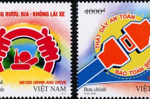 Phát hành bộ tem truyền tải thông điệp về an toàn giao thông