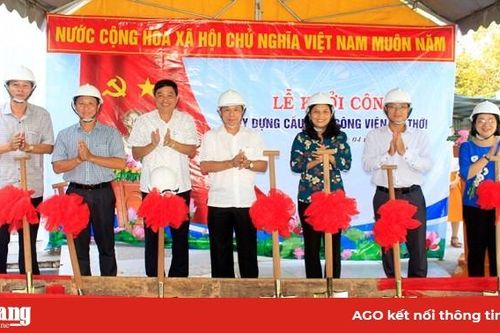 Khởi công xây dựng cầu hẻm cặp công viên Mỹ Thới