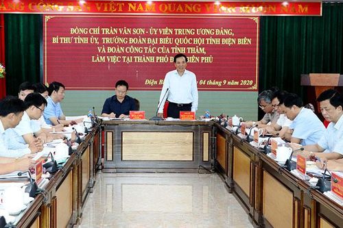 Bí thư Tỉnh ủy Trần Văn Sơn làm việc với TP. Điện Biên Phủ về một số dự án trọng điểm