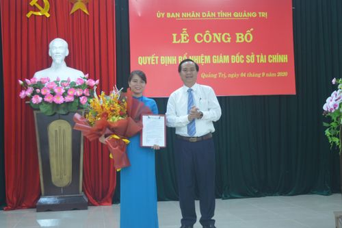 Công bố quyết định bổ nhiệm Giám đốc Sở Tài chính Quảng Trị