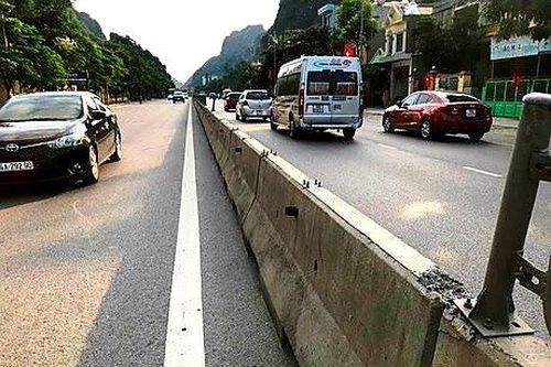 Mất cắp hệ thống lưới chống chói trên Quốc lộ 18 đoạn Hạ Long - Mông Dương
