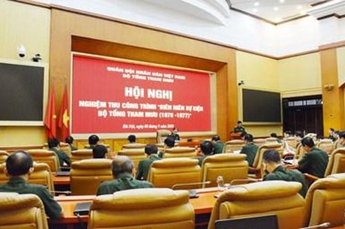 Nghiệm thu công trình Biên niên sự kiện Bộ Tổng Tham mưu (1976-1977)