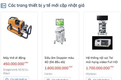 Tránh thổi giá thiết bị y tế, Bộ Y tế yêu cầu công khai giá trực tuyến