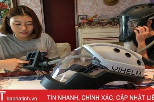 Hai học sinh Việt lên báo nước ngoài nhờ sáng kiến mũ chống Covid-19