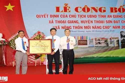 Thoại Giang đạt chuẩn xã nông thôn mới nâng cao