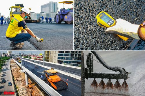 Cầu cạn Mai Dịch - Nam Thăng Long hoàn thành thảm nhựa, chờ ngày thông xe