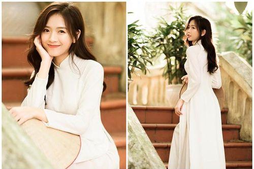 Nữ sinh ĐH Y diện áo dài đẹp mong manh tựa sương sớm