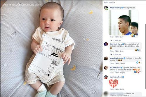 Ý kiến trái chiều việc Duy Mạnh đăng ảnh con trai 1 tháng tuổi chốt đơn cho mẹ