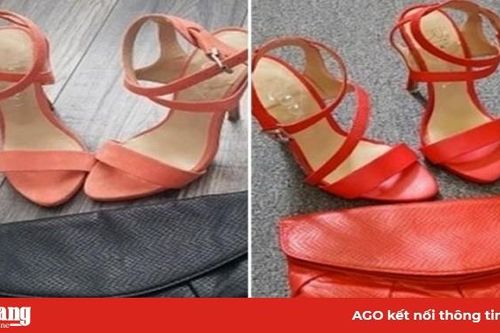 Cô gái tạo ra một đôi giày mới bằng cách quét sơn lên giày cũ