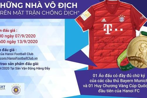 100 triệu đồng cho áo đấu Bayern Munich và HCV Cúp Quốc gia