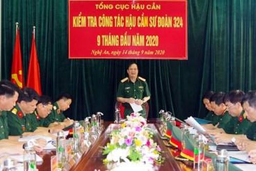 Kiểm tra công tác Hậu cần 9 tháng đầu năm 2020 tại Sư đoàn 324