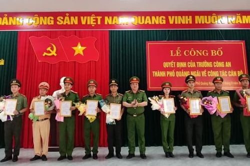 CATP Quảng Ngãi hoàn thành việc bố trí Công an chính quy đảm nhiệm các chức danh Công an xã
