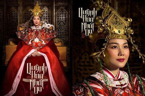 Thanh Hằng ngời ngời khí chất trong trang phục phượng bào của hoàng hậu Dương Vân Nga ngày đăng cơ