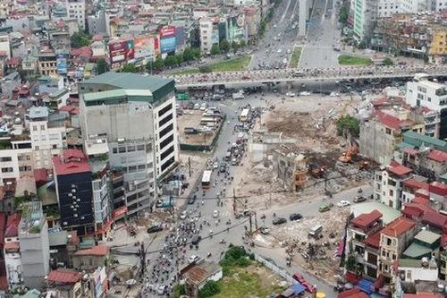 Hà Nội: Mục sở thị đường trên cao đoạn Ngã Tư Vọng - Cầu Vĩnh Tuy dần hình thành