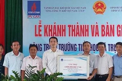 PV GAS tài trợ 4 tỷ đồng xây dựng Trường Tiểu học Trực Khang, tỉnh Nam Định
