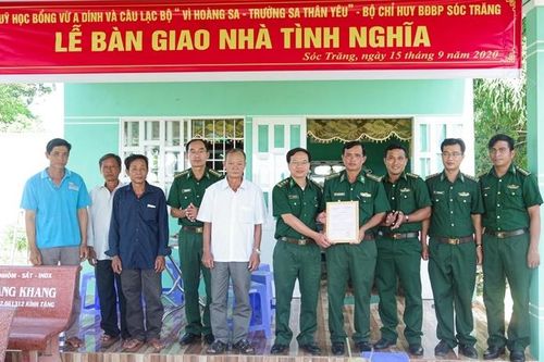 BĐBP Sóc Trăng bàn giao nhà tình nghĩa cho quân nhân có hoàn cảnh khó khăn