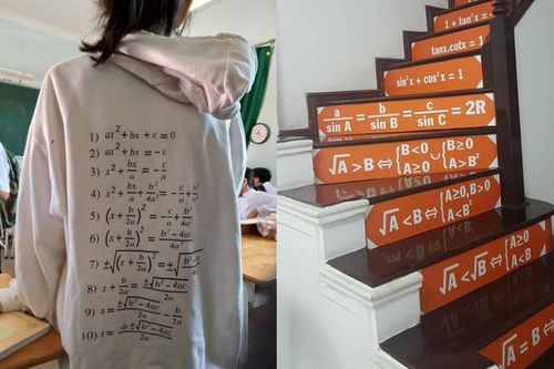 Nỗi 'ám ảnh' với môn Toán: Hội 'nhất quỷ nhì ma' in cả loạt công thức lên áo mặc