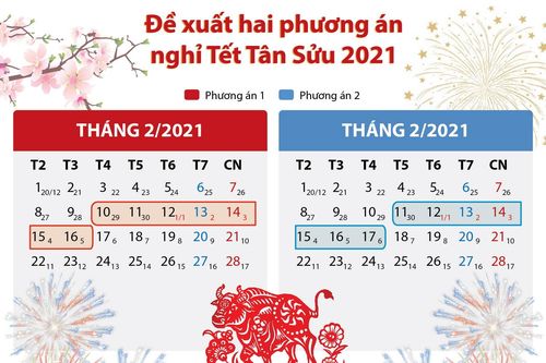 Đề xuất hai phương án nghỉ Tết Tân Sửu 2021
