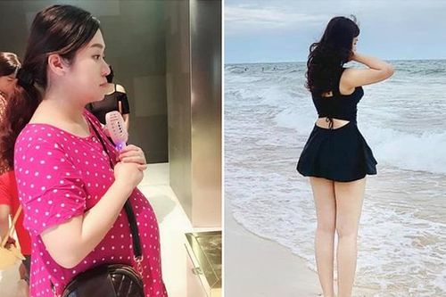 Bầu tăng cân khủng nặng 80kg, vợ kín tiếng của Tự Long giờ đẹp như mỹ nhân