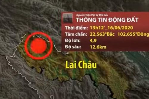 Động đất 4,9 độ richter tại Lai Châu, trần lớp học rơi trúng 2 học sinh