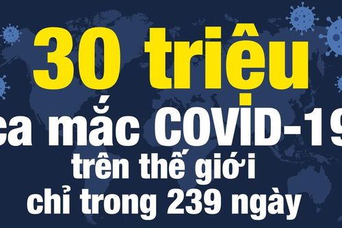 Thế giới ghi nhận 30 triệu ca mắc COVID-19 trong 239 ngày