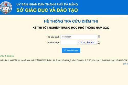 Thí sinh Đà Nẵng trở thành thủ khoa khối B toàn quốc năm 2020