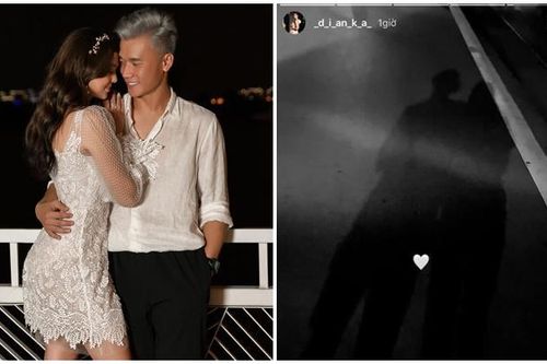 Bùi Tiến Dũng đi dạo với nàng mẫu Dianka sau trận thua Hà Nội FC