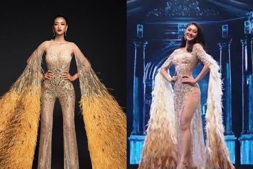 Fan Việt 'la ó' thí sinh Miss Grand Thái đạo nhái thiết kế dạ hội gây tranh cãi của Kiều Loan