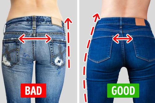 Chi tiết túi sau của quần jeans lại quyết định độ cong của vòng 3