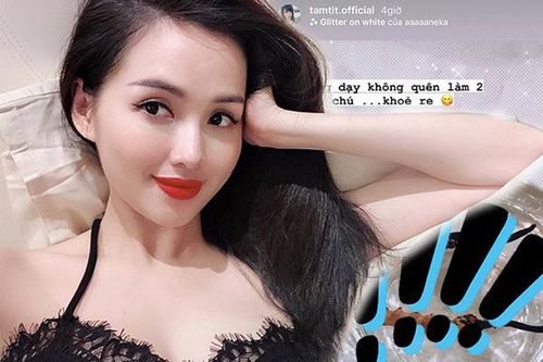 Xinh đẹp như gái còn son, mẹ hai con Tâm Tít uống 2 'chú sâu' mỗi sáng