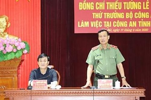 Thứ trưởng Lê Tấn Tới làm việc tại Công an tỉnh Yên Bái
