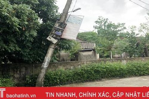 Mưa to, gió lớn khiến hơn 24.200 khách hàng ở Hà Tĩnh bị mất điện
