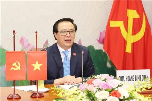Trưởng ban Đối ngoại Trung ương Hoàng Bình Quân hội đàm trực tuyến với Lãnh đạo Đảng Lao động Mexico