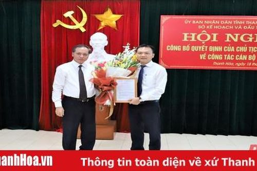 Đồng chí Lê Minh Nghĩa giữ chức Giám đốc Sở Kế hoạch và Đầu tư Thanh Hóa
