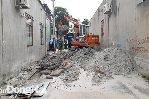 Phường Trảng Dài cưỡng chế, tháo gỡ công trình xây dựng trái phép