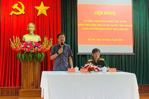 Đạ Tẻh triển khai công tác tuyển đảng viên nhập ngũ