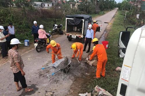 EVN tích cực khắc phục hậu quả bão số 5
