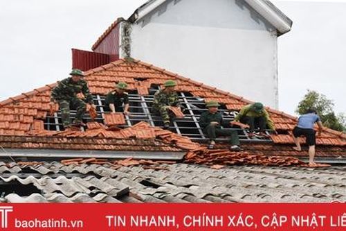 Lộc Hà, Nghi Xuân tích cực khắc phục hậu quả lốc xoáy