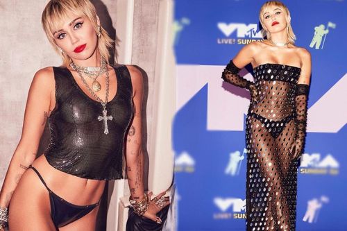 Loạt trang phục quằn quại, hở táo bạo từ thảm đỏ đến sân khấu của Miley Cyrus