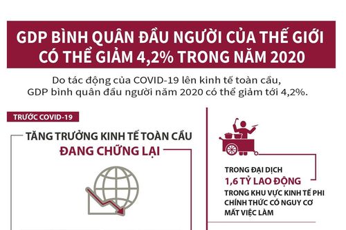 GDP bình quân đầu người của thế giới có thể giảm 4,2%