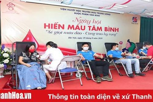 Sôi nổi Ngày hội hiến máu Tâm Bình 'Sẻ giọt máu đào - Cùng trao hy vọng'